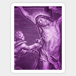 Violet Christ Antique Engraving Sticker